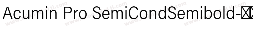 Acumin Pro SemiCondSemibold字体转换